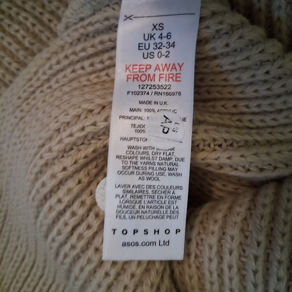 Top Shop Long Cardigan Brown Chunky Knit Sweater Cozy Winter Size 2 NWT - Picture 8 of 8